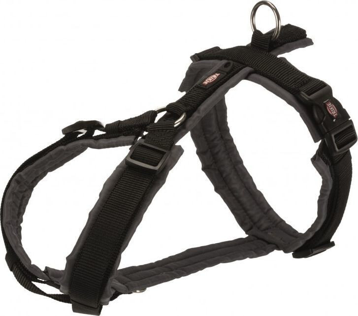 Trixie Trekking Harness Premium, L: 70–85 cm / 25 mm, black / graphite