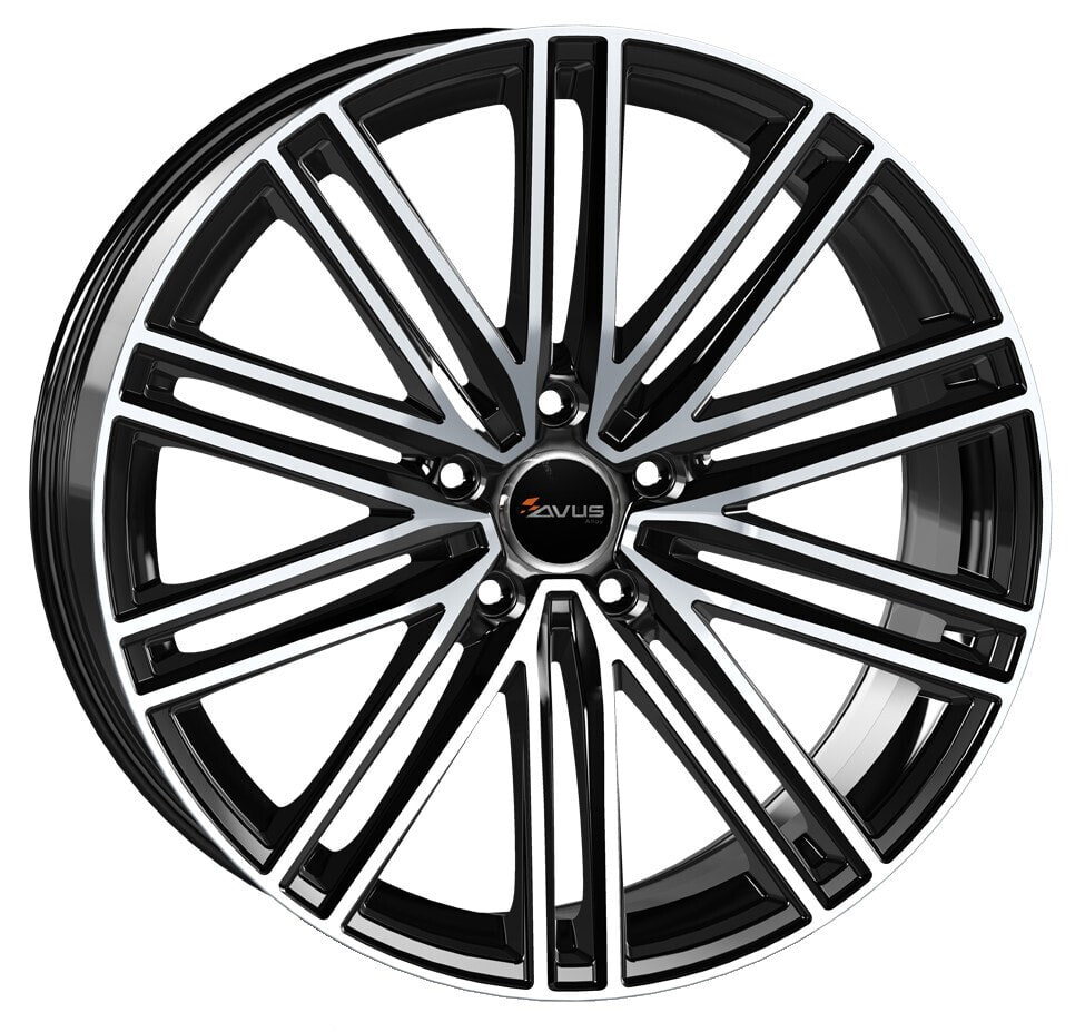 Колесный диск литой Avus Racing AC-M08 black polished 9.5x20 ET71 - LK5/130 ML71.6