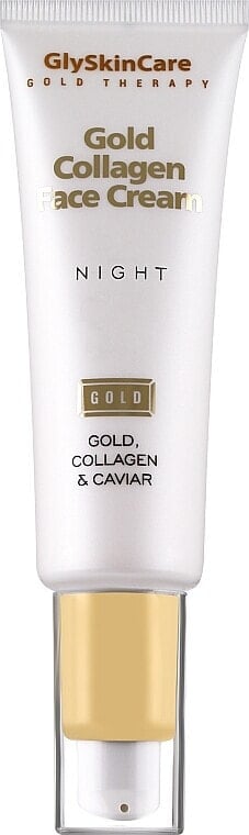 Regenerierende und feuchtigkeitsspendende Nachtcreme mit Kollagen, 24 Karat Gold und Kaviar - GlySkinCare Gold Collagen Night Face Cream