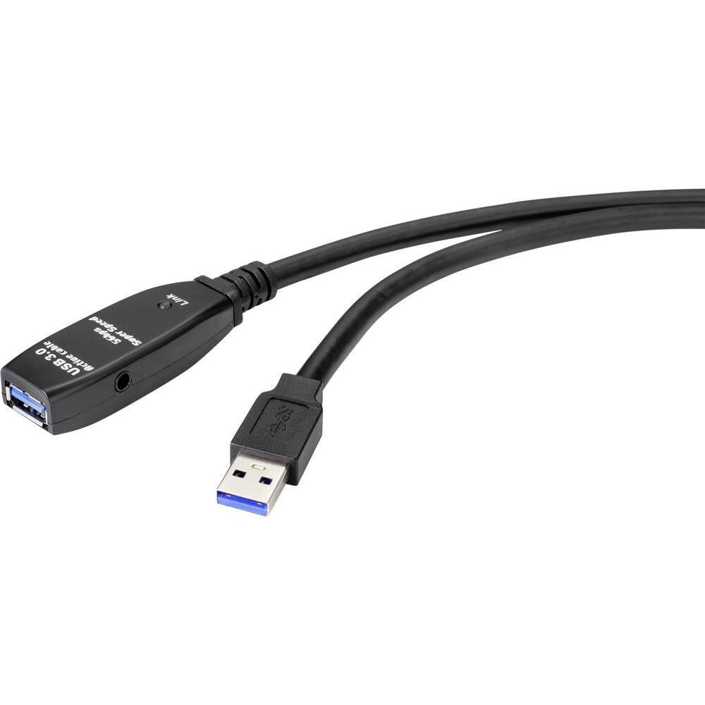 RF-4598346 - 10 m - USB A - USB A - USB 3.2 Gen 1 (3.1 Gen 1) - 5000 Mbit/s - Black