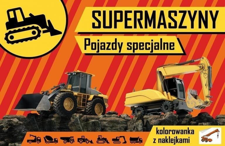 Раскраска для рисования Skrzat Supermaszyny. Pojazdy specjalne