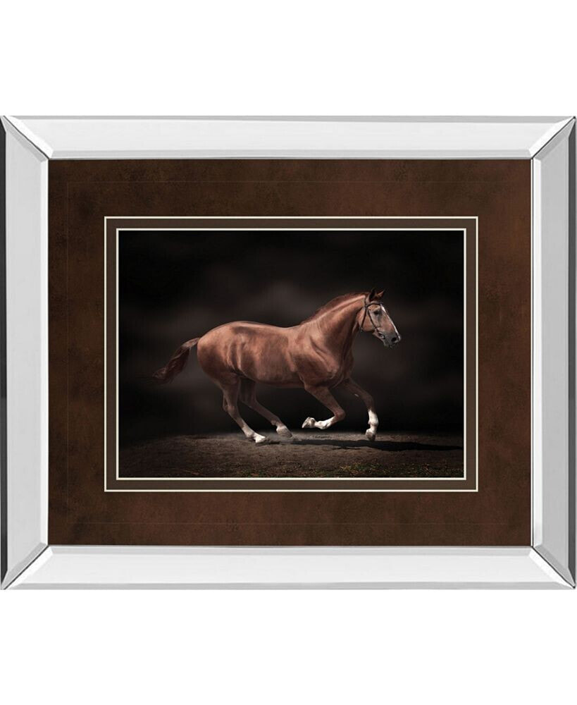 Classy Art stallion on Black by Edoma Photo Mirror Framed Print Wall Art - 34
