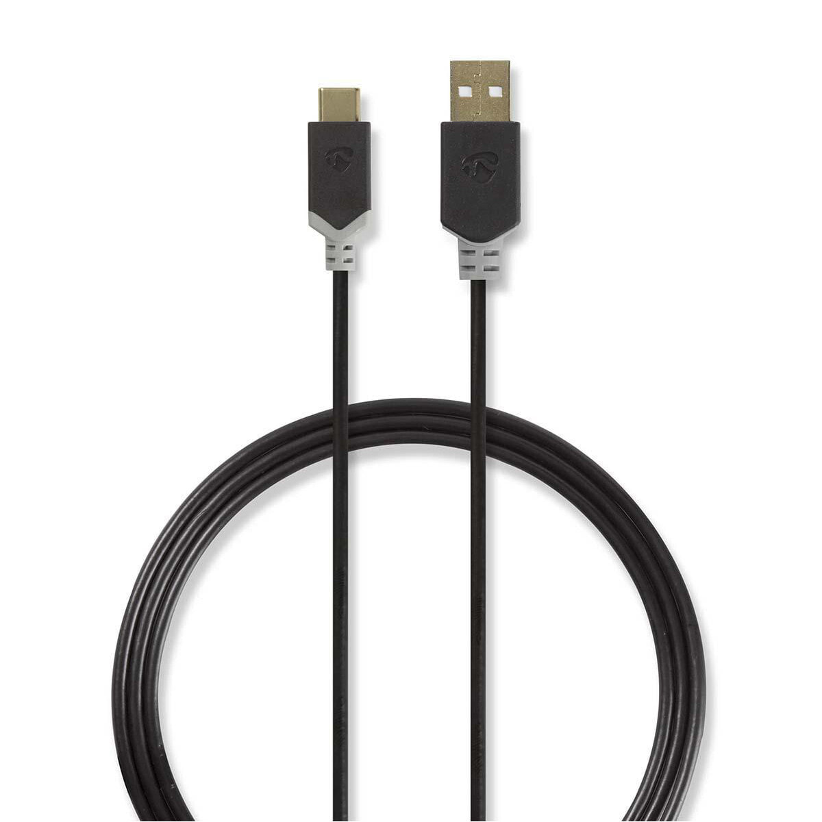 Nedis CCBW60600AT10 USB кабель 1 m 2.0 USB C USB A Антрацит