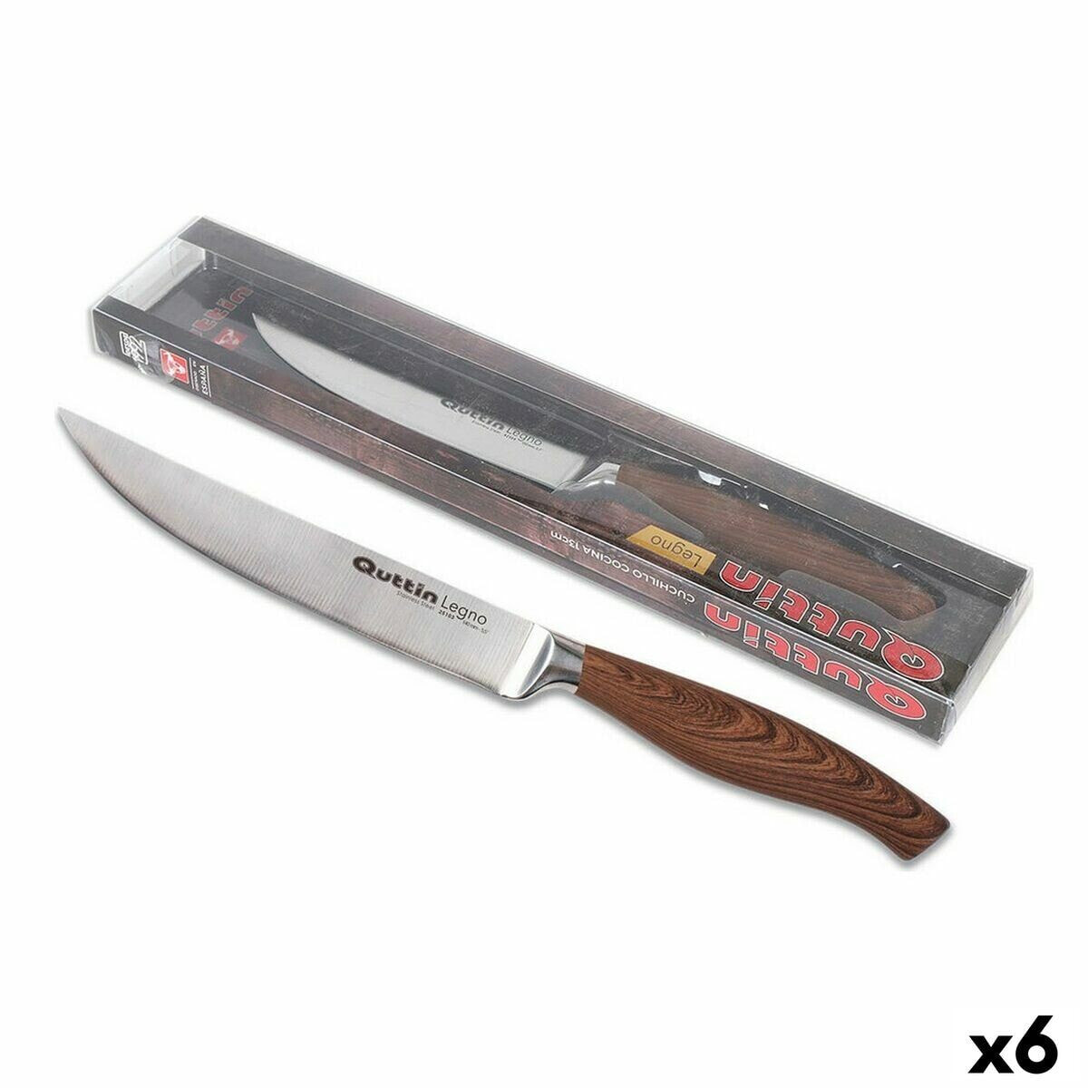 Кухонный нож Quttin Legno Нержавеющая сталь 13 cm 1,8 mm (6 штук)