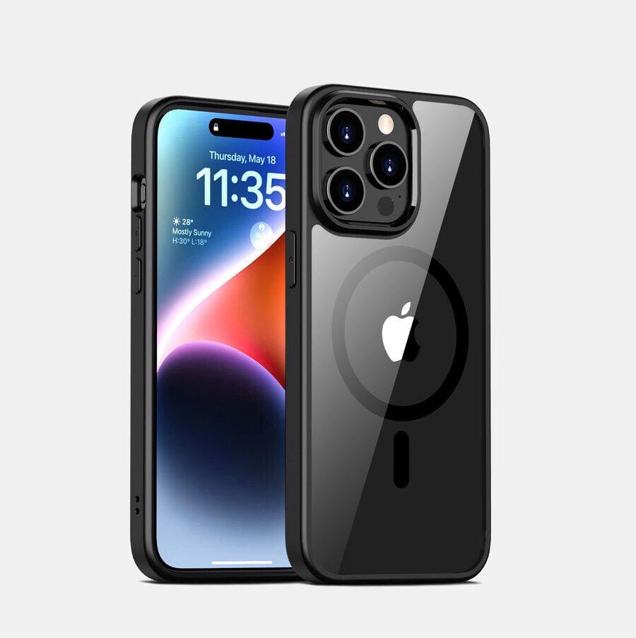 BackCase Pankow Hybrid MagSafe| Apple iPhone 15 Pro Max| schwarz/transparent|