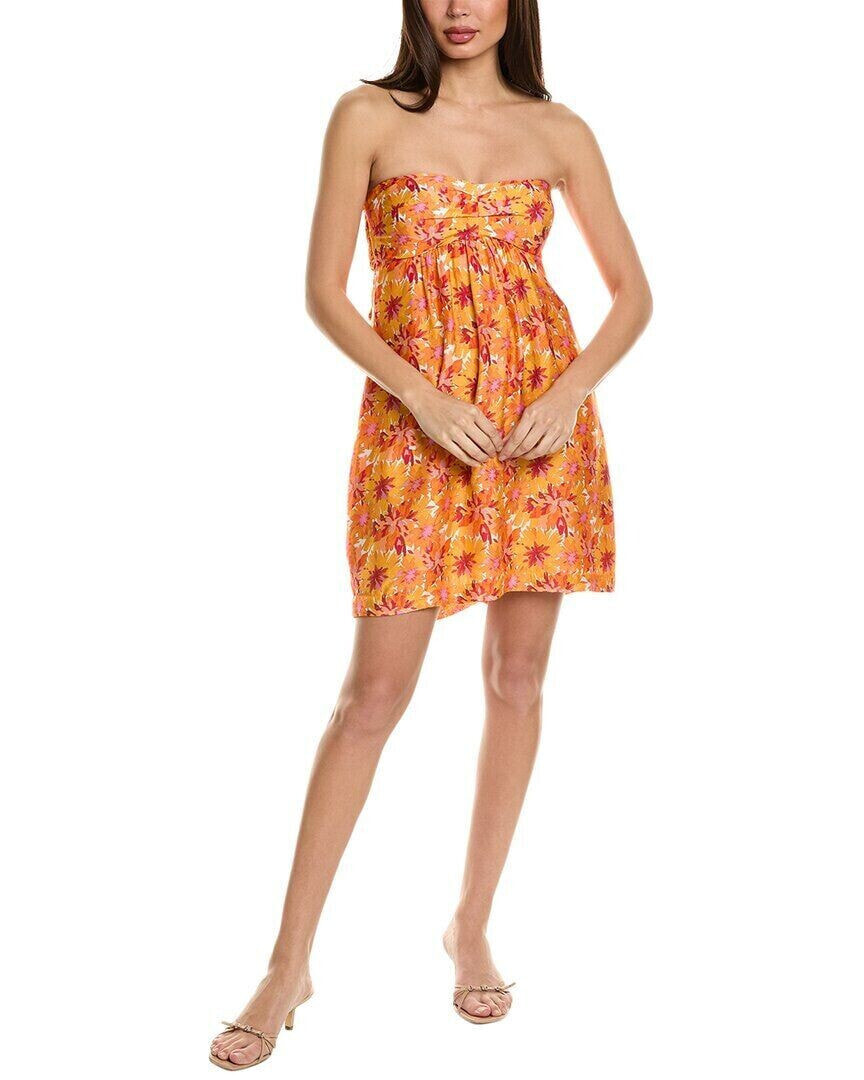Vix Lowana Mustard Chloe Mini Dress Women's