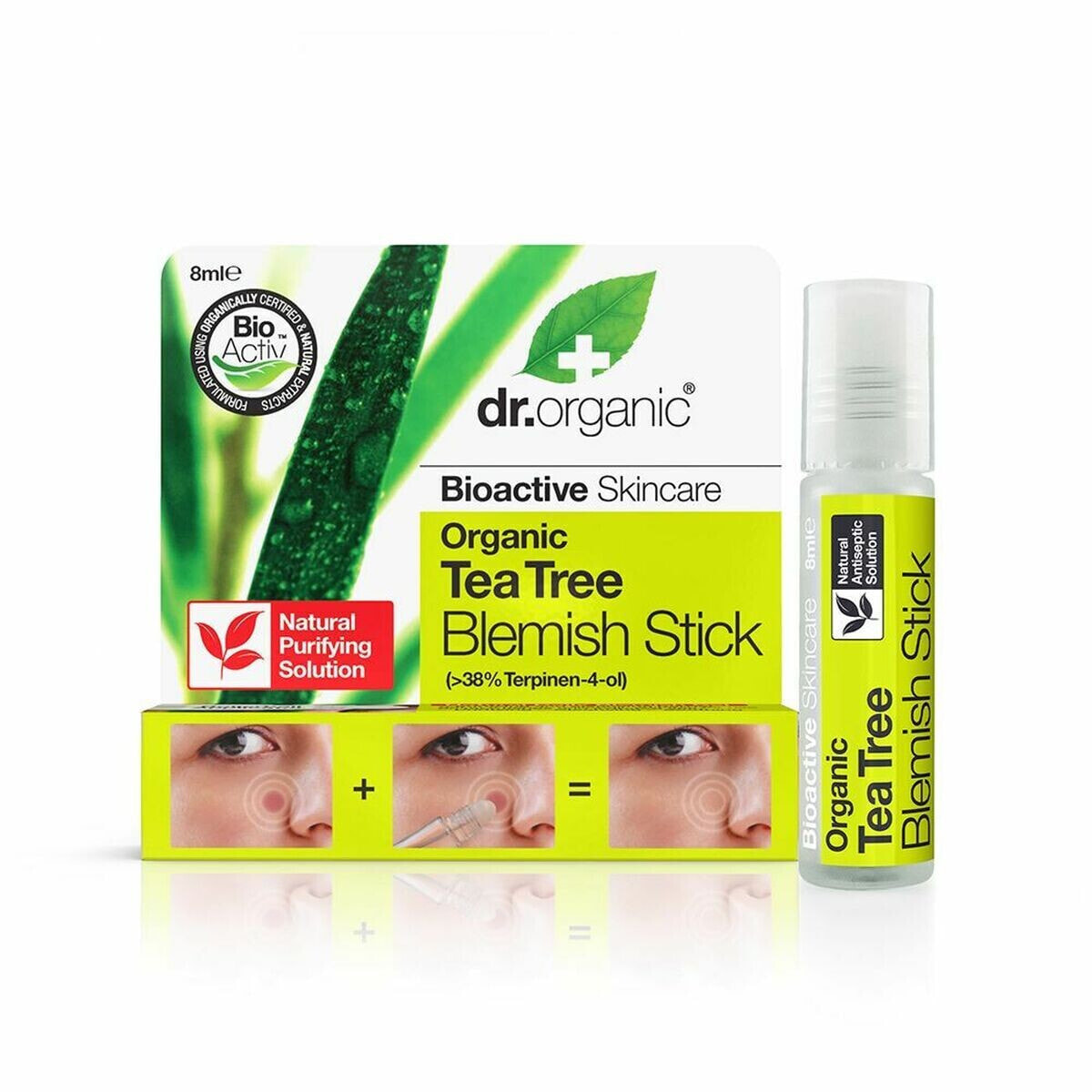 Средство для кожи с акне Dr.Organic DR00140 Roll-On Чайное дерево 8 ml