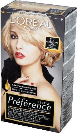 L'Oreal Paris Preference Hair Colour Y9  Стойкая краска, придающая блеск волосам, оттенок очень светлый блонд