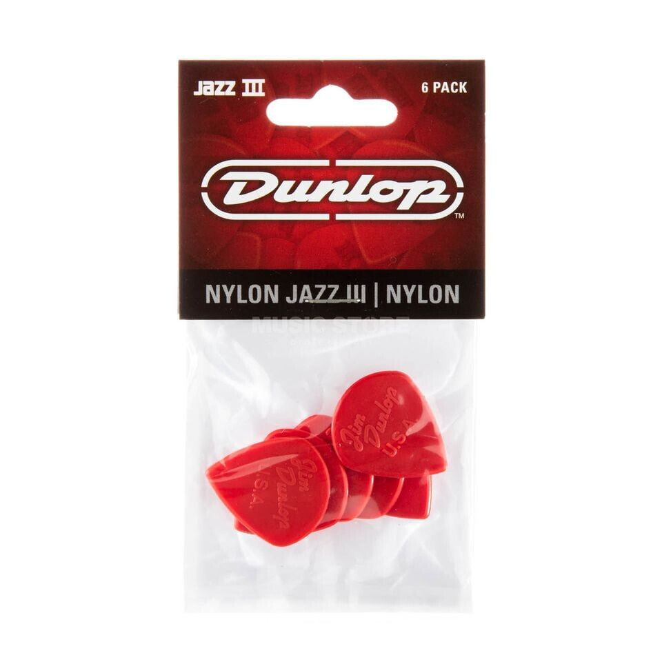 Dunlop JD-PIC-47P3N Jazz III Nylon 1.38mm (6-Pack)