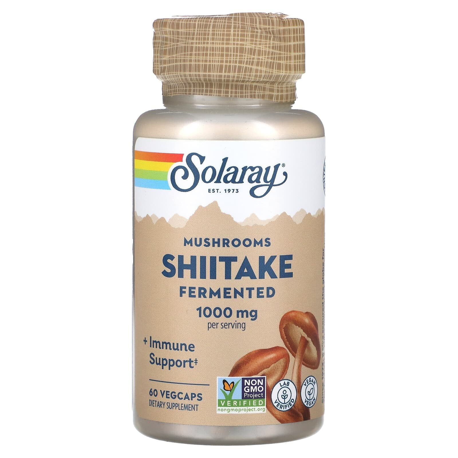 Fermented Shiitake Mushrooms, 1,000 mg, 60 VegCaps (500 mg per Capsule)