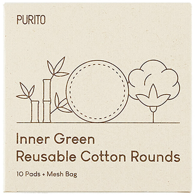 PURITO Inner Green Reusable Cotton Rounds