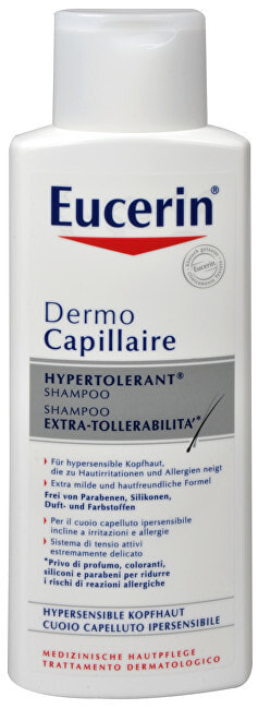 Eucerin Dermo Capillaire Irritated and Allergic Skin Shampoo Гипоаллергенный успокаивающий шампунь для раздраженной и аллергической кожи головы 250 мл
