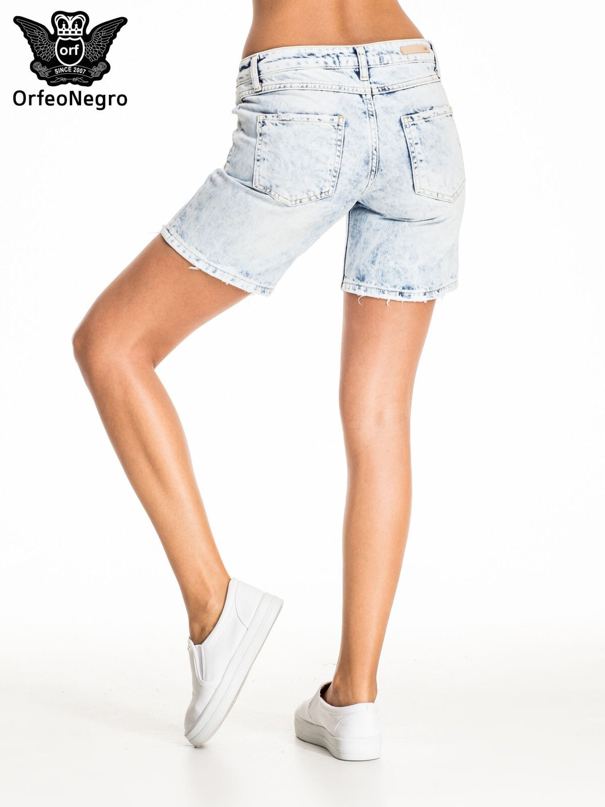 Женские джинсовые шорты  Factory Price  с высокой талией, пять карманов, логотип