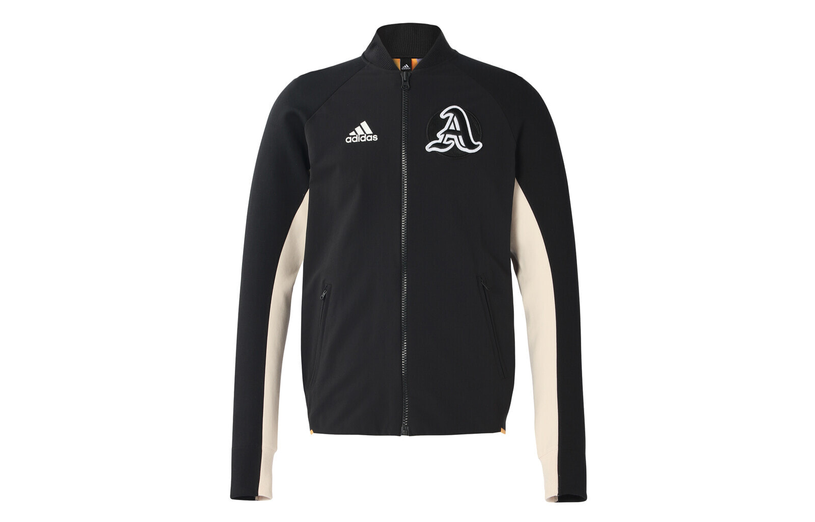 adidas 运动型立领拉链拼色夹克外套 秋季 男款 黑色 / Куртка Adidas Jacket EA0372