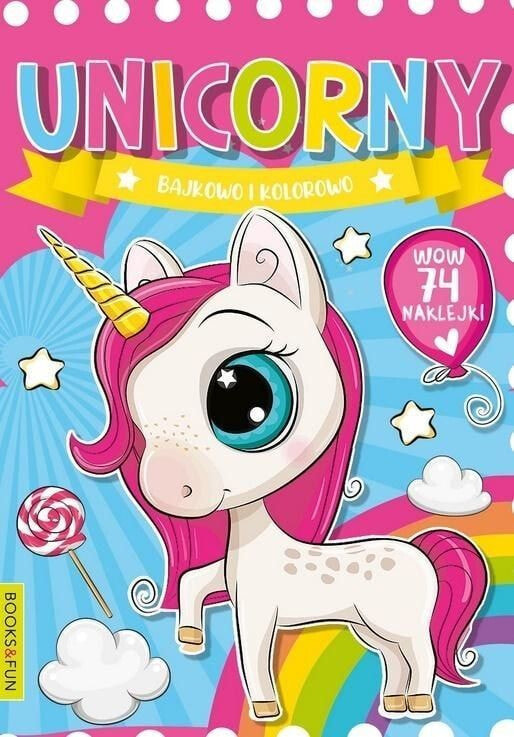 Раскраска для рисования Books And Fun Unicorny Bajkowo i kolorowo