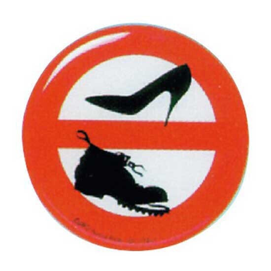 ERREGRAFICA Relief No Shoes On Board Sign