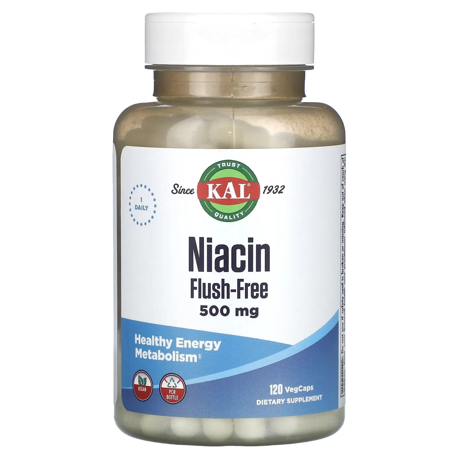 Niacin, Flush-Free, 500 mg, 120 VegCaps