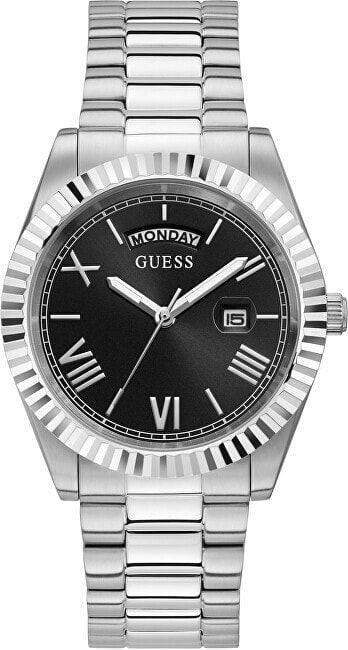 Мужские наручные часы с серебряным браслетом Guess GW0265G1