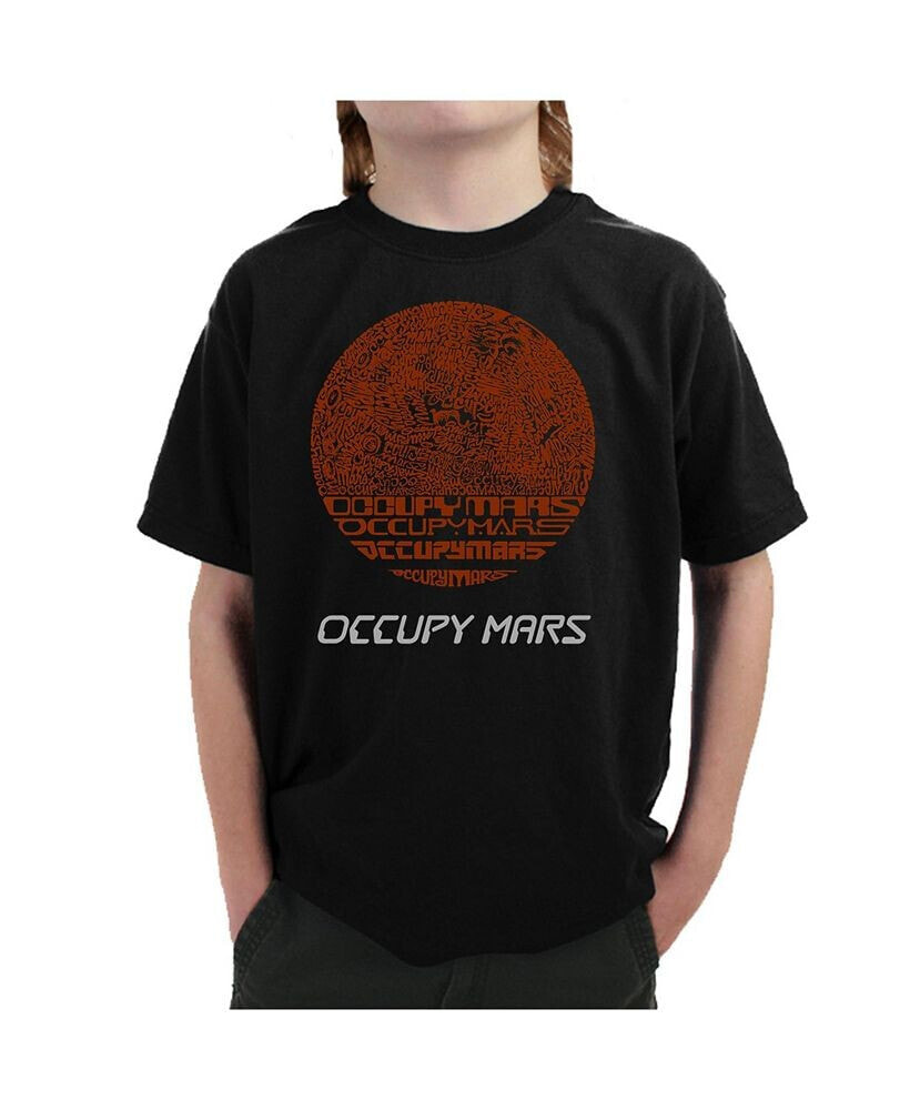 LA Pop Art big Boy's Word Art T-shirt - Occupy Mars