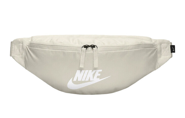 Nike 耐克 运动休闲徽标Logo拉链开合 涤纶 胸包腰包 男女同款情侣款 灰白色 / Nike Waist Bag BA5750-104