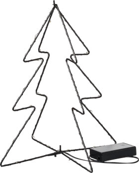 Dekoaufsteller, Weihnachtsbaum mit LED, schwarz, 1 St