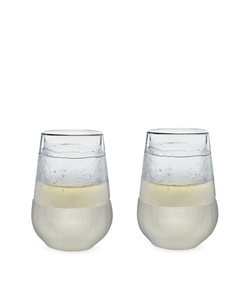 Glass Freeze Wine Glass, Set of 2