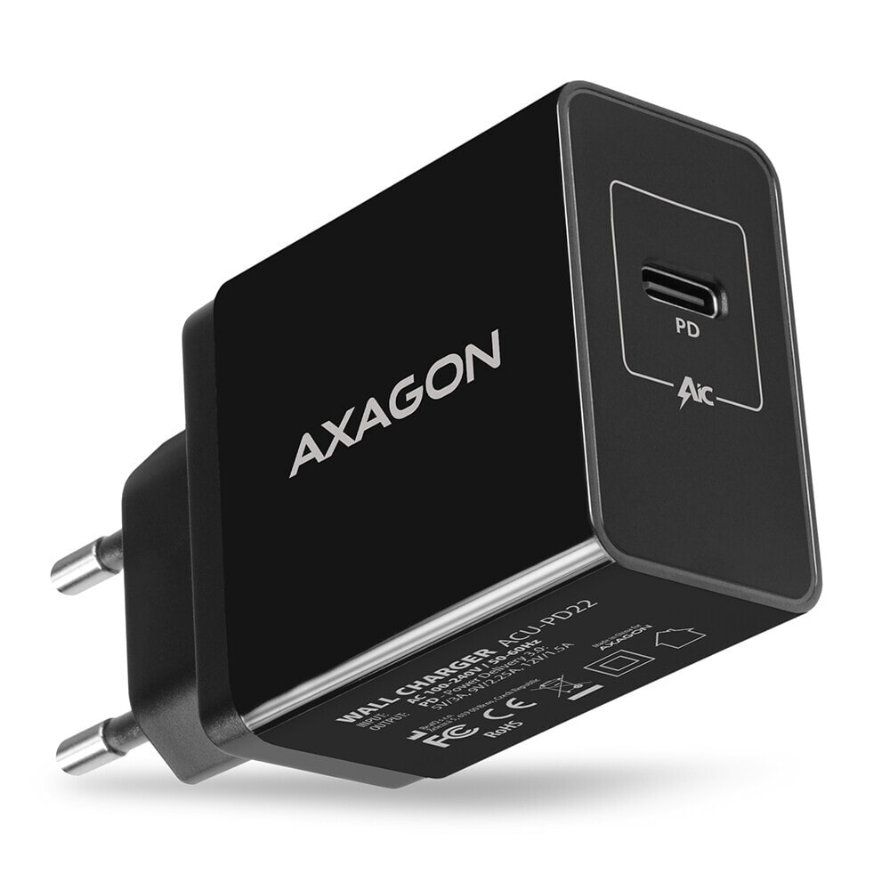 AXAGON ACU-PD22 - Indoor - AC - 12 V - Black