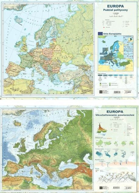 ART MAP Desk pad. map of Europe