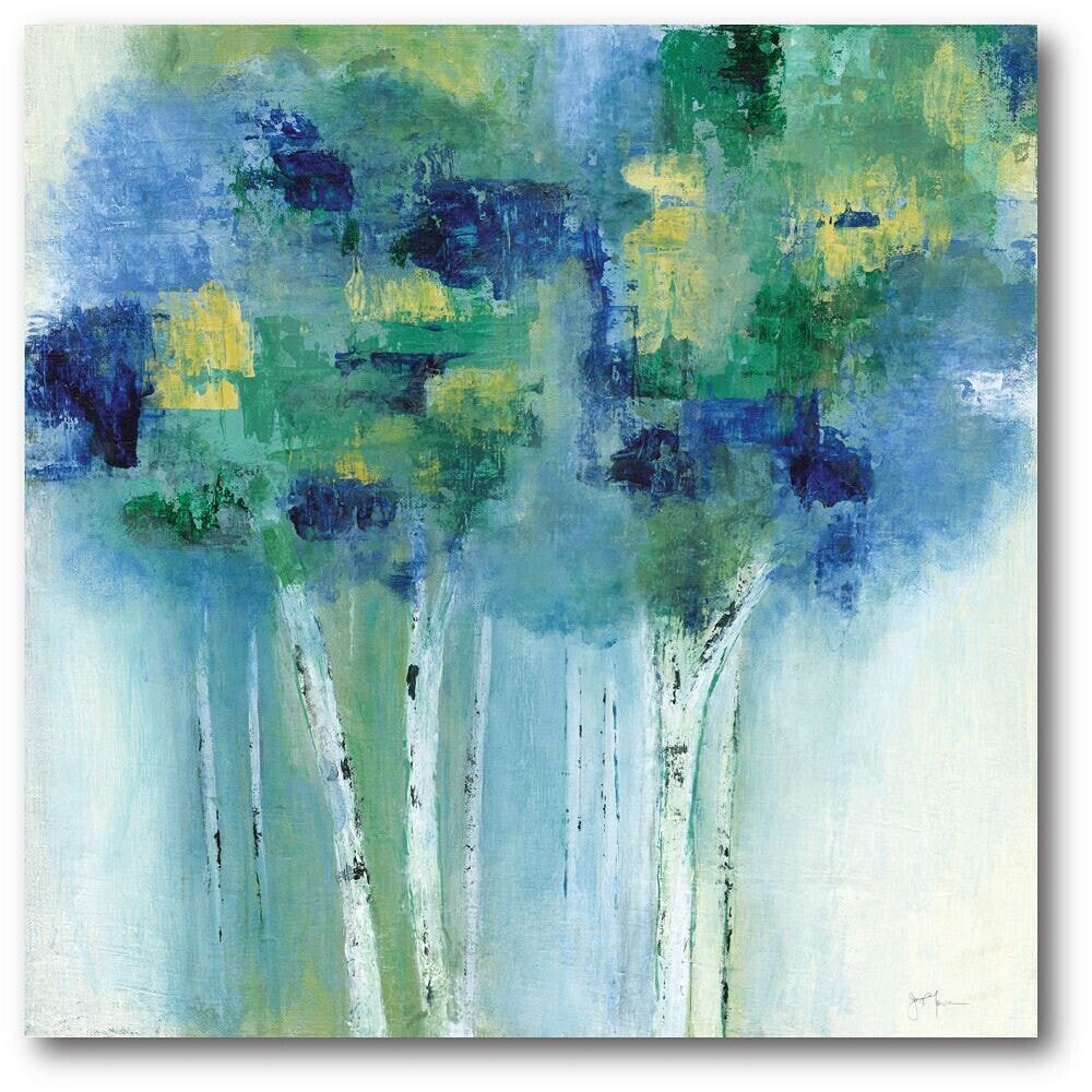 Courtside Market birch In Blues Gallery-Wrapped Canvas Wall Art - 16