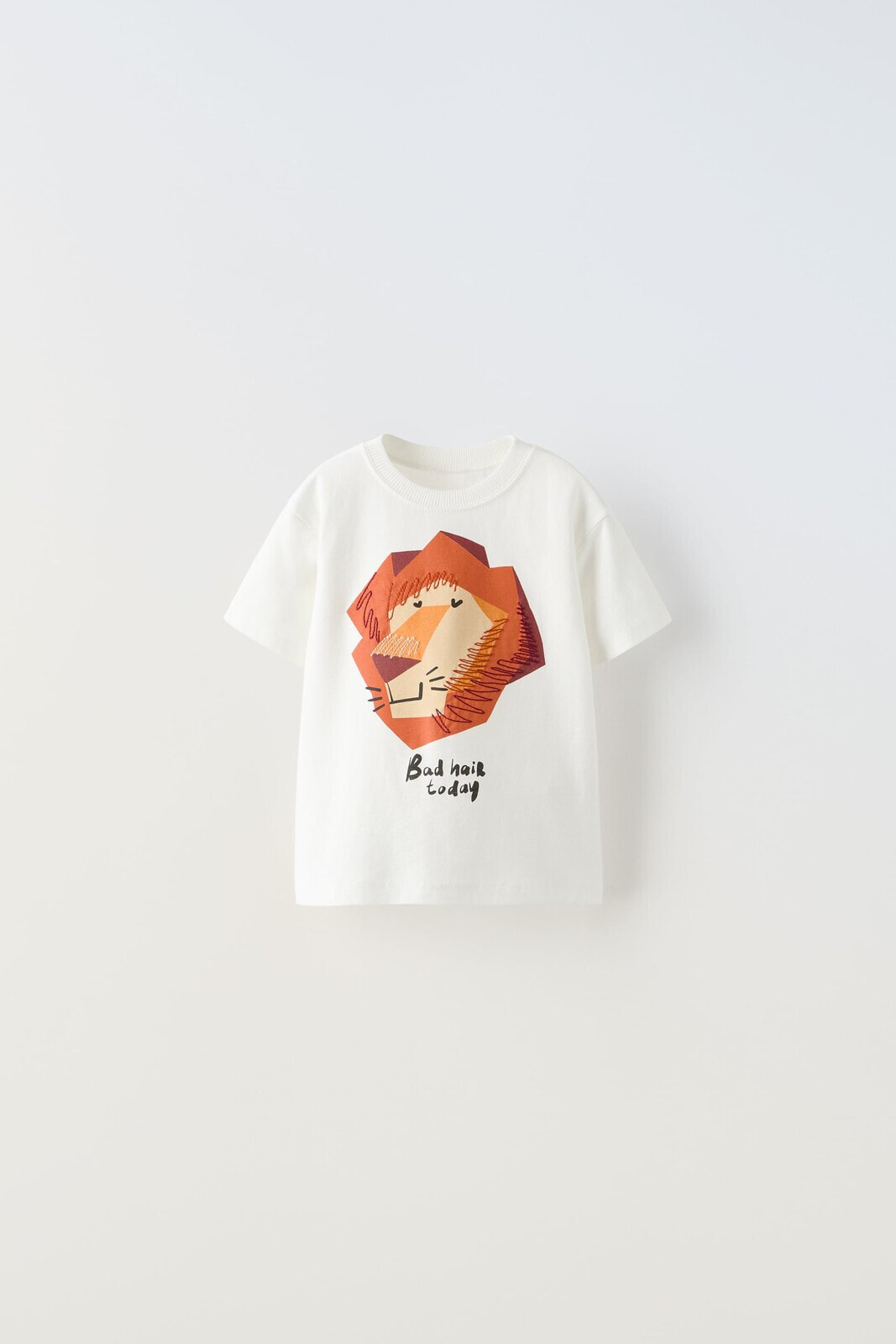 T-shirt with animal print and embroidery