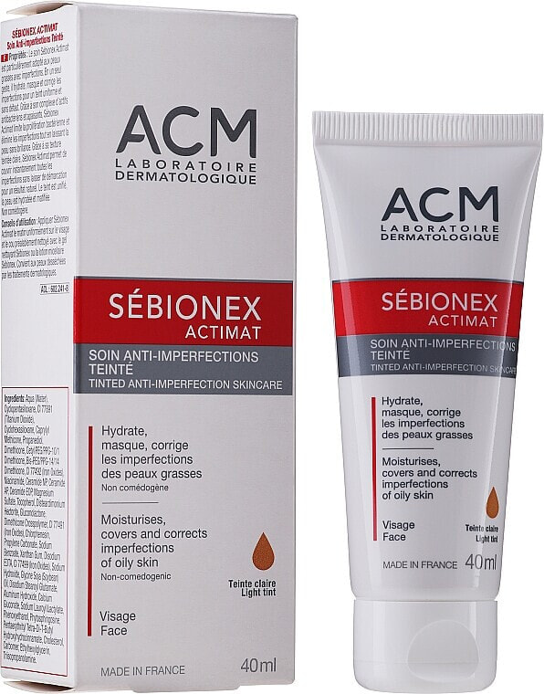 Mattierende Gesichtscreme - ACM Laboratoires Sébionex Actimat Tinted Anti-Imperfection Skincare