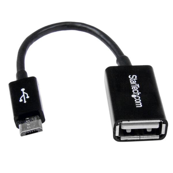 StarTech.com UUSBOTG USB кабель 0,127 m 2.0 Micro-USB B USB A Черный