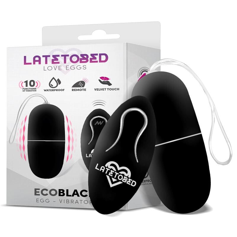 Виброяйцо или вибропуля LATETOBED Ecoblack Vibrating Egg with Remote Control