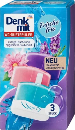 WC-Duftspüler-Gel Frische-Trio, 3 St