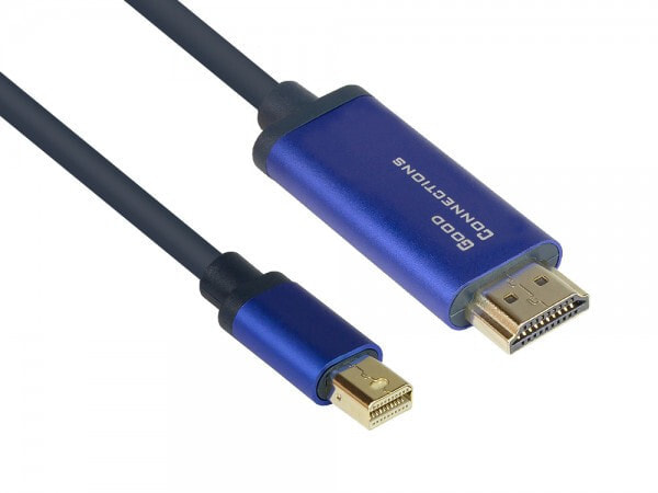 Alcasa 4844-SF010B видео кабель адаптер 1 m Mini DisplayPort HDMI Черный, Синий