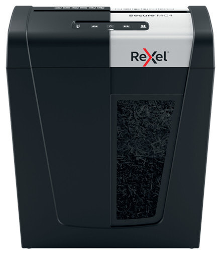 Rexel Secure MC4 измельчитель бумаги Микро-поперечная резка 60 dB Черный, Серебристый 2020129