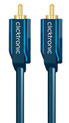 ClickTronic 1m Audio Cable аудио кабель RCA Синий 70443