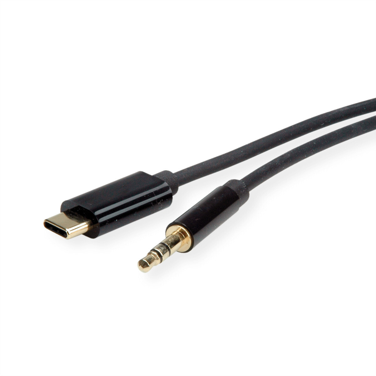 ROLINE 12.03.3216 кабельный разъем/переходник USB Type C 3,5 мм Черный, Серый