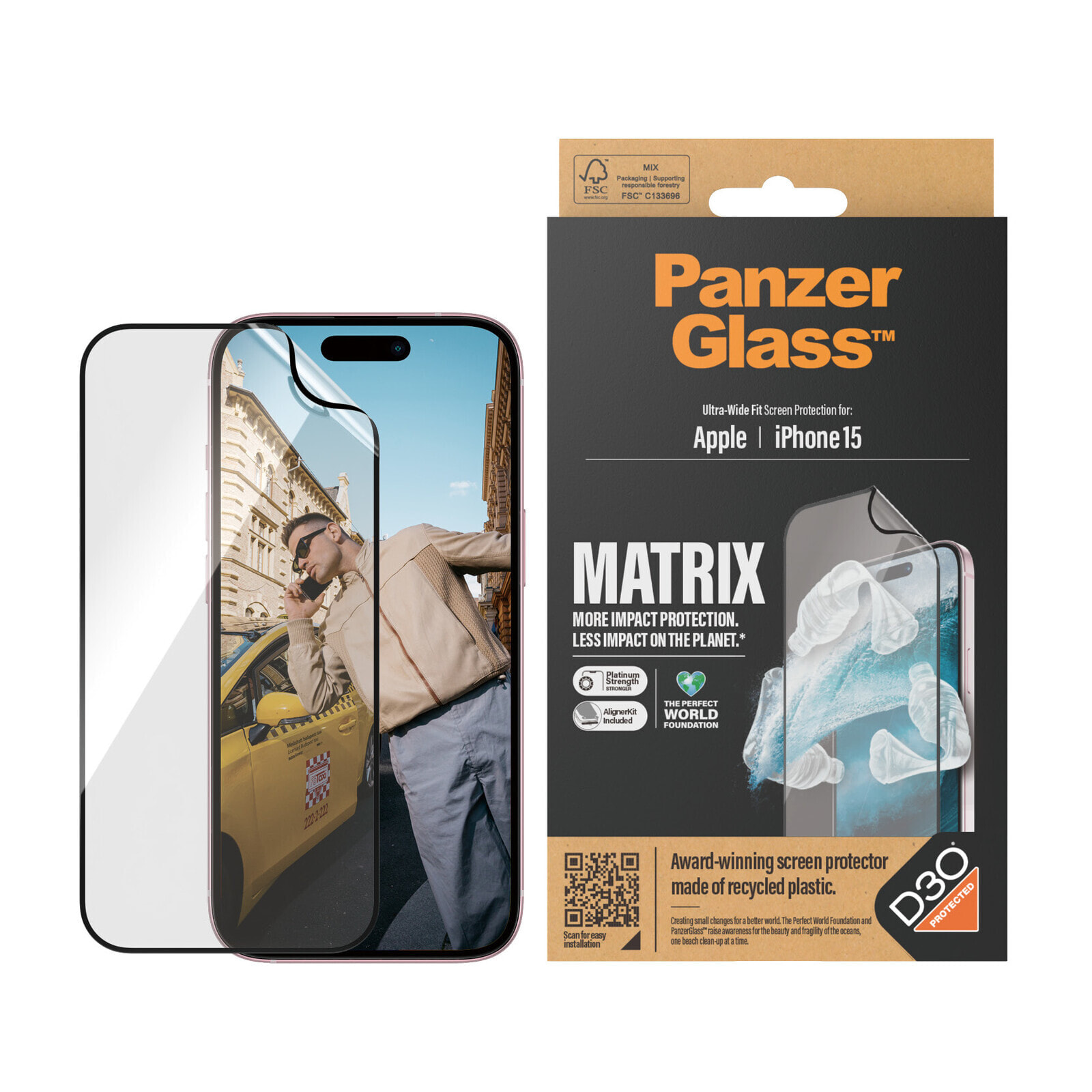 PanzerGlass Matrix Screen Protector with D3O iPhone 15 Ultra-Wide Fit  PanzerGlass ApS купить от 2396 рублей в интернет-магазине ShopoTam,  защитные пленки и стекла для ноутбуков и планшетов PanzerGlass ApS