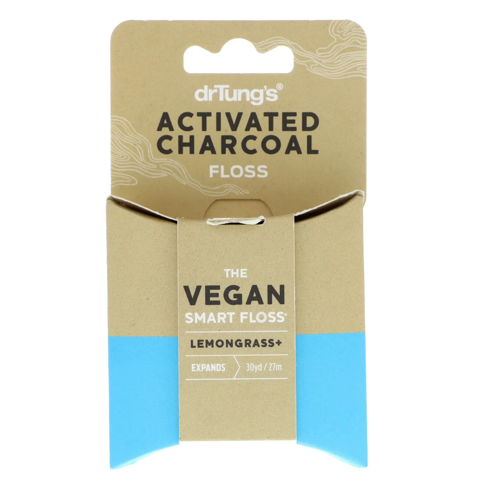 Activated Charcoal Vegan Floss, Lemongrass, 30 yd (27 m)