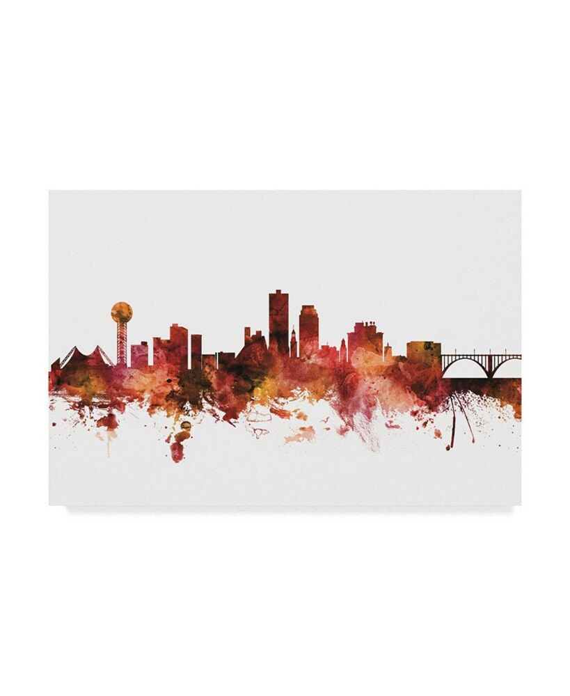 Trademark Global michael Tompsett Knoxville Tennessee Skyline Red Canvas Art - 15