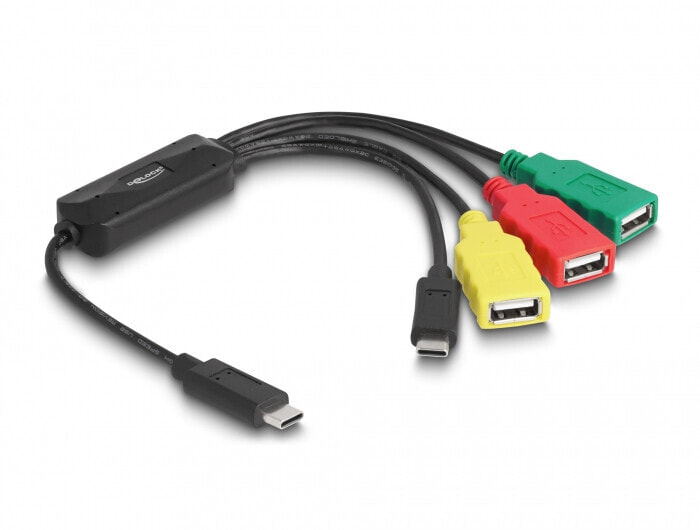 Delock 4 Port USB 2.0 Kabel-Hub mit Type-C - Cable - Digital