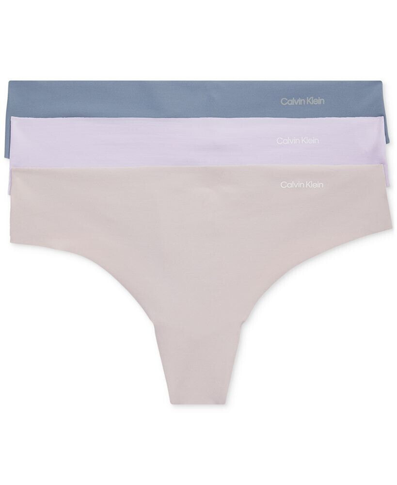 Calvin Klein women's Invisibles 3-Pack Thong Underwear QD3558