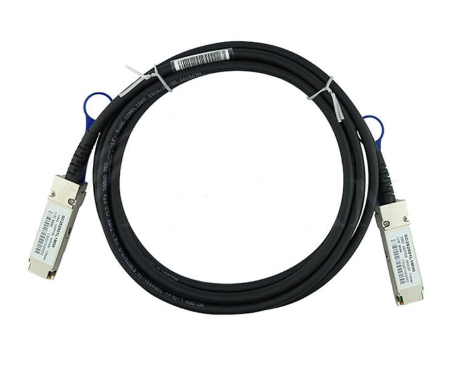 BlueOptics MCP1600-E00AE30-BL - 0.5 m - QSFP28 - QSFP28 - Male/Male - Black - 100 Gbit/s