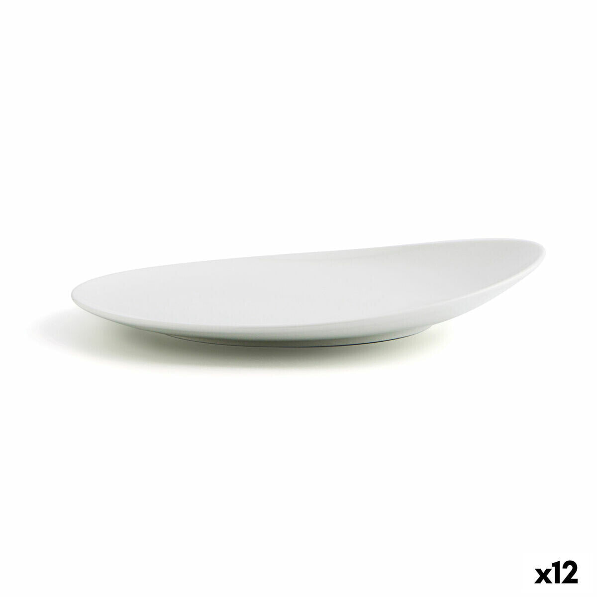 Flat plate Ariane Vital Coupe Ceramic White Ø 27 cm (12 Units)
