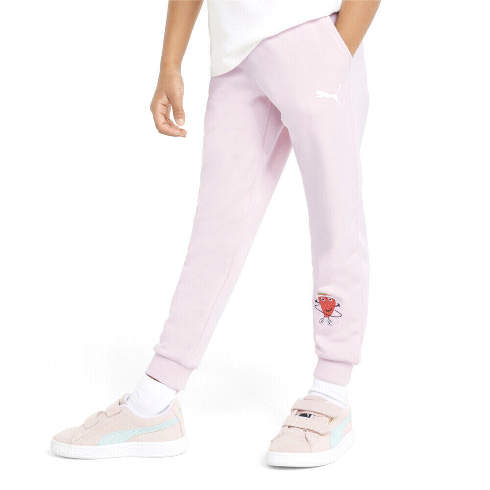 Puma Fruitmates Sweatpants Tr Cl Girls Pink Casual Athletic Bottoms 847317-16