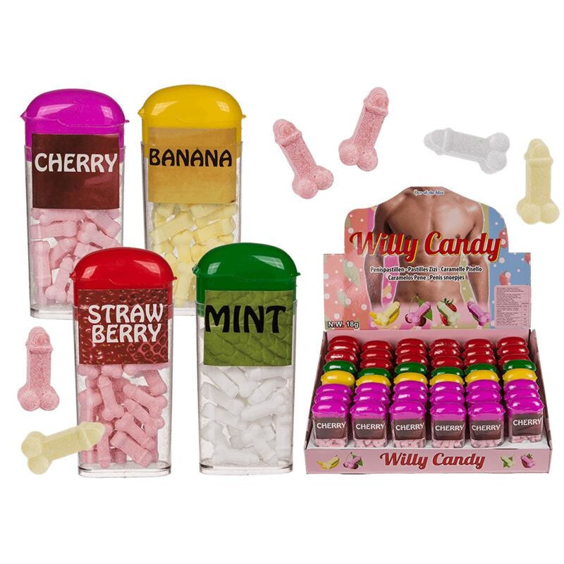 Display 48 Units Penis Candies 4 Flavors