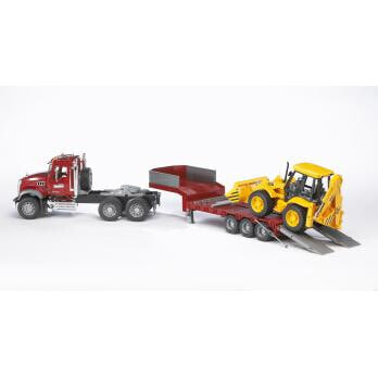 BRUDER MACK Granite Low loader and JCB 4CX игрушечная машинка 2813