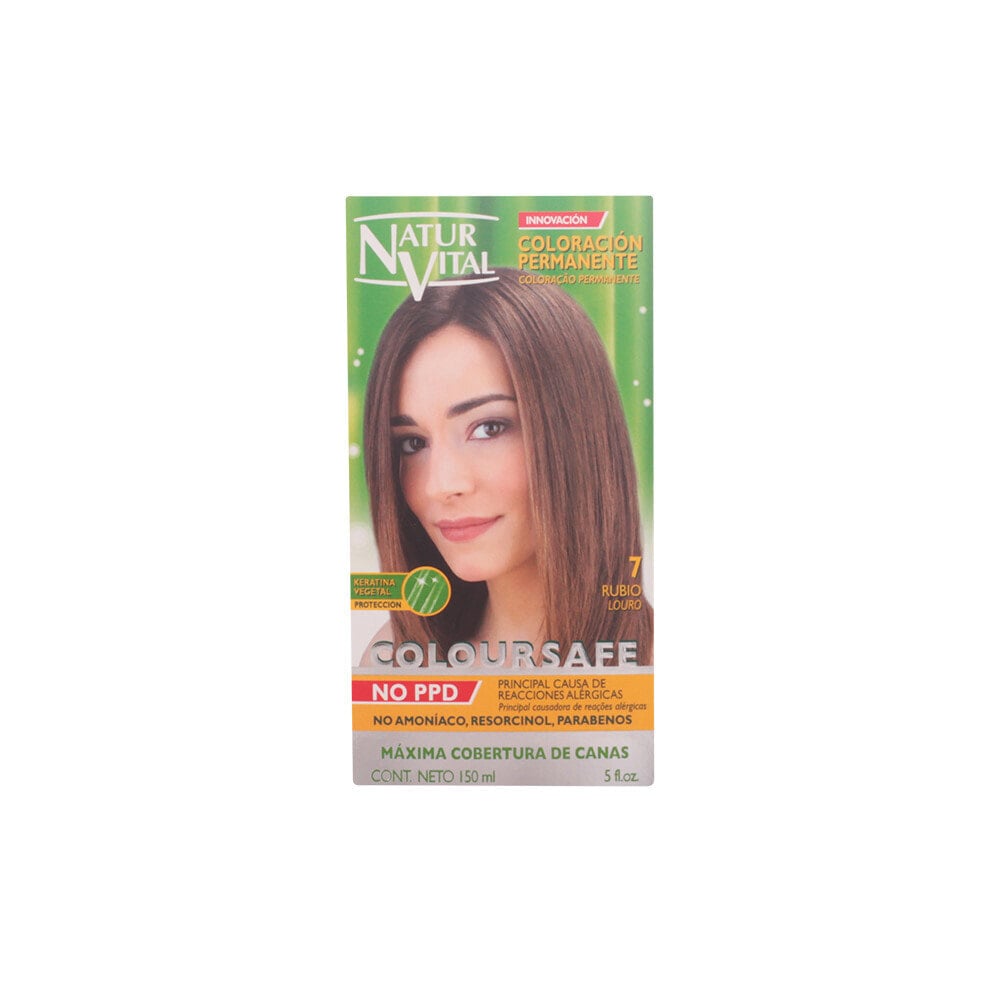 Natur Vital ColourSafe Permanent Hair Color No. 7 Blond Перманентная краска для волос без аммиака, оттенок русый 50 мл