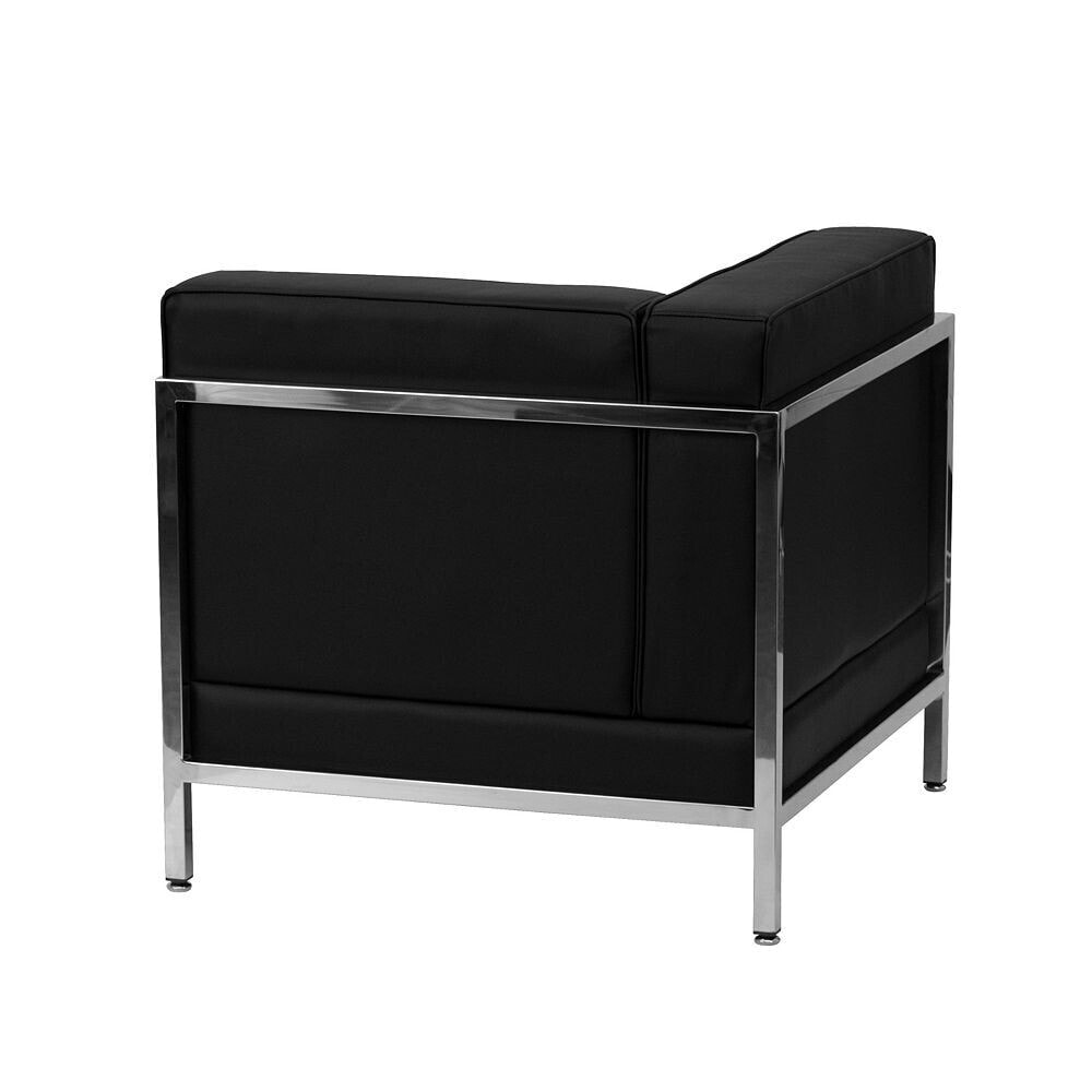 Flash Furniture hercules Imagination Series Contemporary Black Leather Left Corner Chair With Encasing Frame